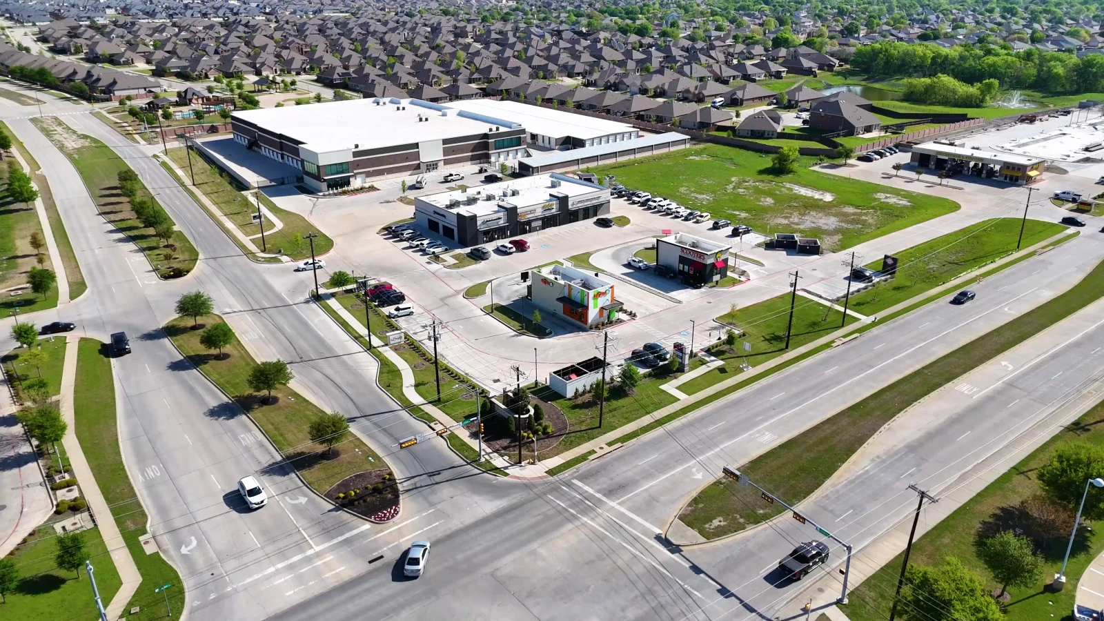 Retail space undergoing renovation to become a healthcare clinic in a community retail center.